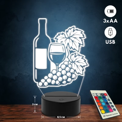 Bortermelő 3D Led lámpa