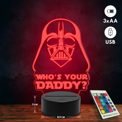 Darth Vader 3D Led lámpa
