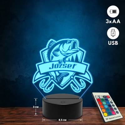 Horgászbajnok 3D Led lámpa