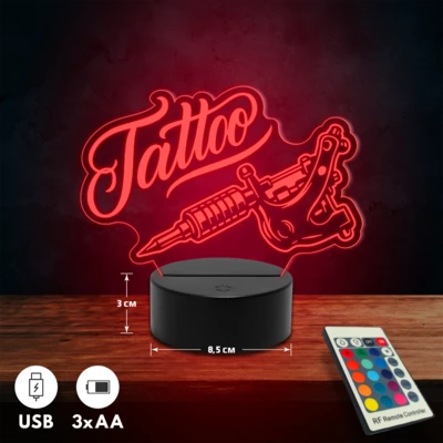 Tetoválóművész 3D Led lámpa