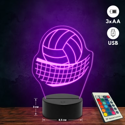 Röplabdás 3D Led lámpa