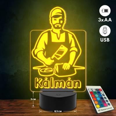 Hentes 3D Led lámpa