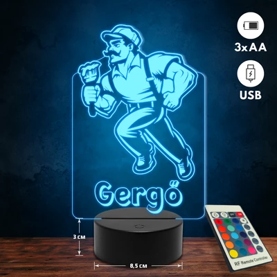 Festő 3D Led lámpa