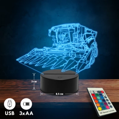 New Holland kombájn 3D Led lámpa