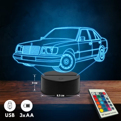 Mercedes-Benz 200 (W124) autós 3D Led lámpa
