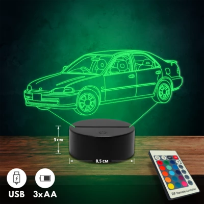 Honda Civic EG9 autós 3D Led lámpa