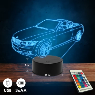 BMW Cabrio E93 autós 3D Led lámpa