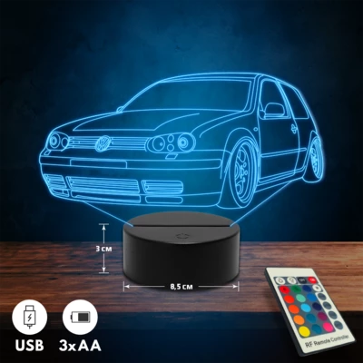 Volkswagen Golf 6 autós 3D Led lámpa