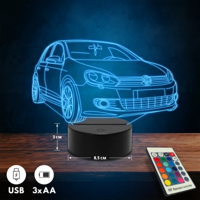 Volkswagen Golf MK6 autós 3D Led lámpa
