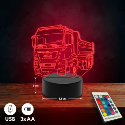 MAN TGS billenő teherautós 3D Led lámpa