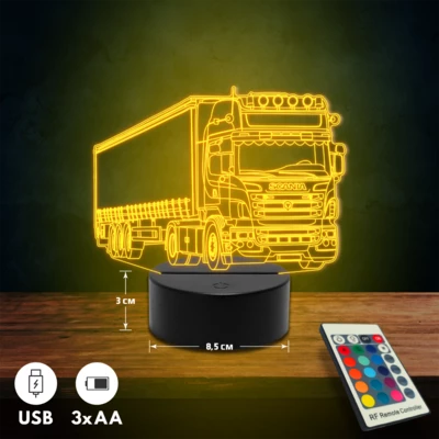 Scania R440 kamionos 3D Led lámpa