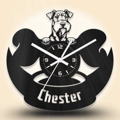 Airedale Terrier kutyafejes fa falióra