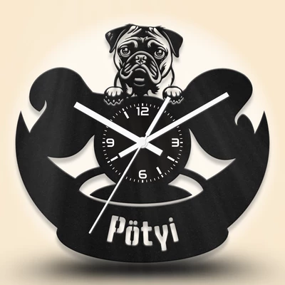 Mopsz kutyafejes fa falióra