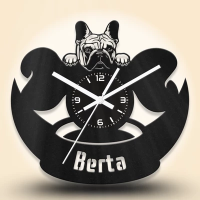 Francia bulldog kutyafejes fa falióra