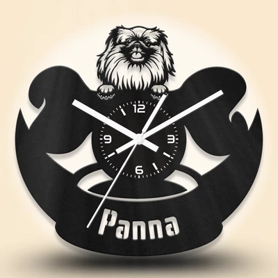 Palotapincsi kutyafejes fa falióra