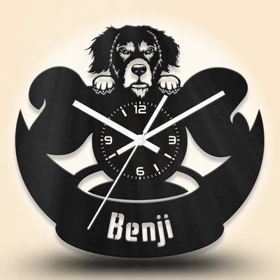 Berni pásztorkutya fa falióra