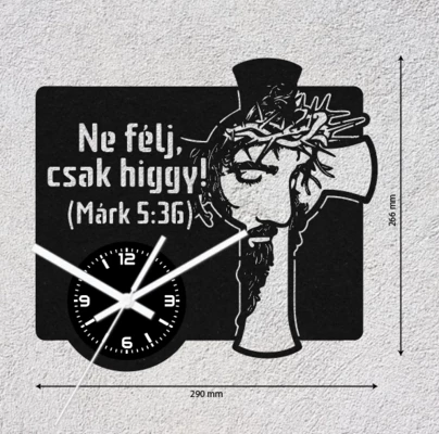 Egyedi fa falióra - Fótó alapján