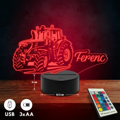 Traktor 3D Led lámpa