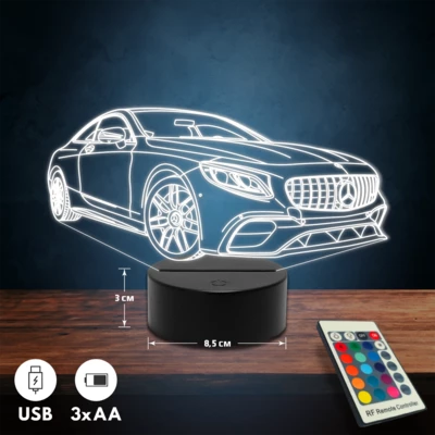 Mercedes S class coupe autós 3D Led lámpa
