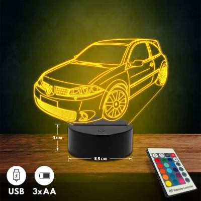 Renault Megane RS autós 3D Led lámpa