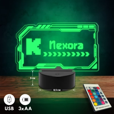 Kick logós 3D Led lámpa