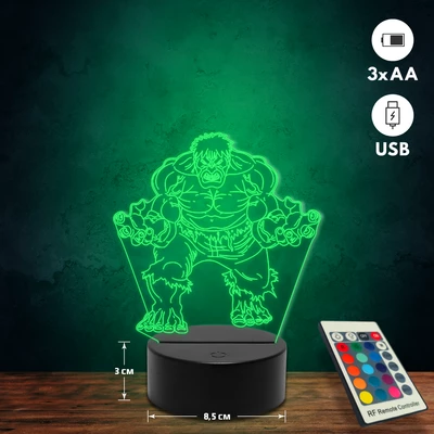 Hulk 3D Led lámpa
