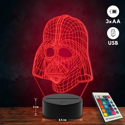 Darth Vader sisak 3D Led lámpa