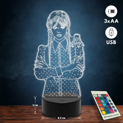 Wednesday 3D Led lámpa