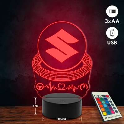 Suzuki logós 3D Led lámpa