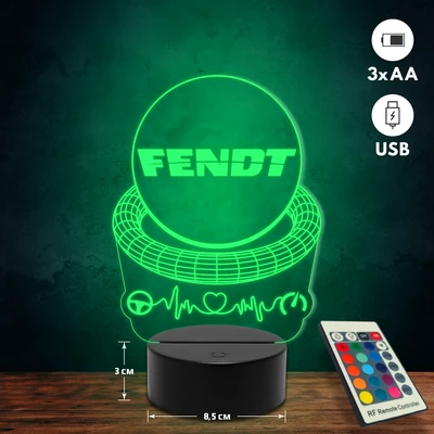 Fendt logós 3D Led lámpa
