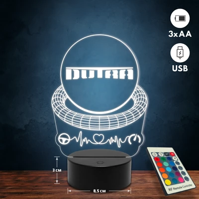 Dutra logós 3D Led lámpa