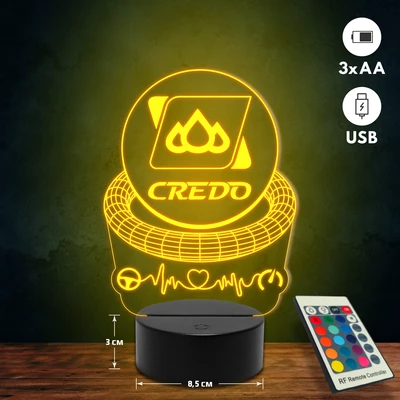 Credobus logós 3D Led lámpa