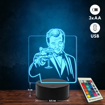 A nagy Gatsby 3D Led lámpa
