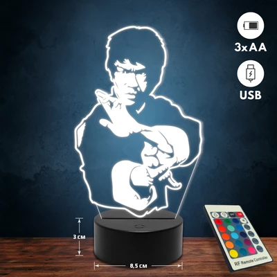 Bruce Lee 3D Led lámpa