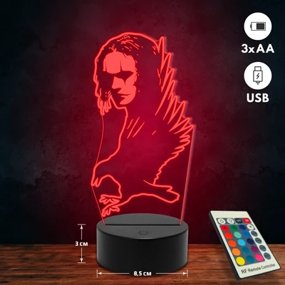 A holló 3D Led lámpa