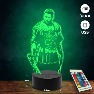Gladiátor 3D Led lámpa