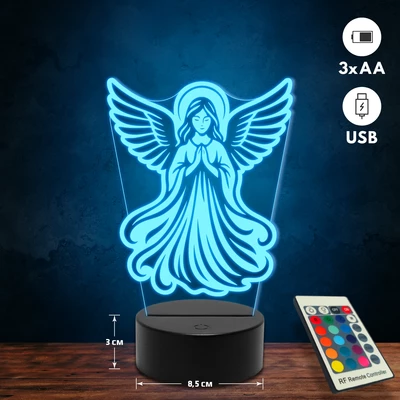 Angyal 3D Led lámpa
