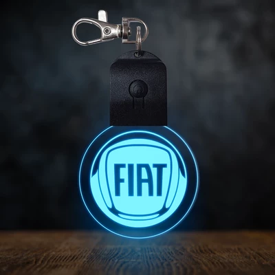 Fiat világító led kulcstartó