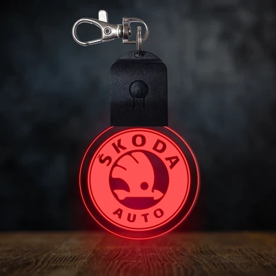 Skoda világító led kulcstartó