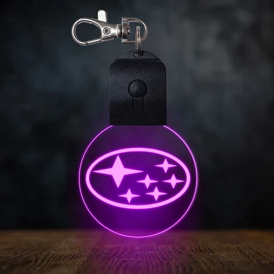 Subaru világító led kulcstartó