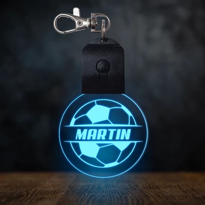 Focis világító led kulcstartó - Egyedi felirattal