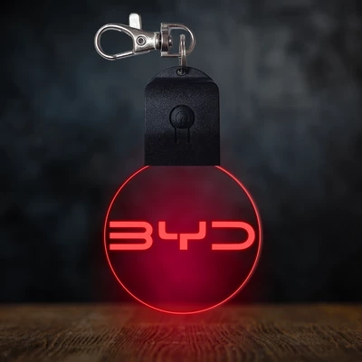 BYD világító led kulcstartó