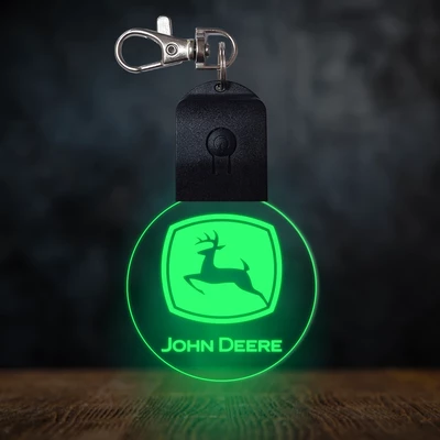 John Deere világító led kulcstartó