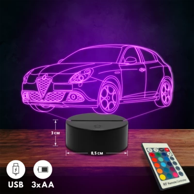 Alfa Romeo Giulietta autós 3D Led lámpa