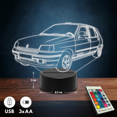 Renault Clio 1991 autós 3D Led lámpa
