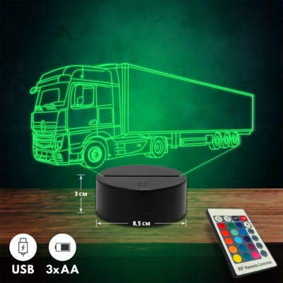 Mercedes kamionos 3D Led lámpa