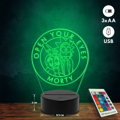 Rick és Morty 3D Led lámpa