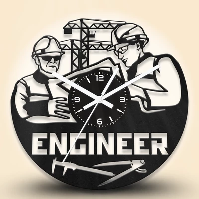 Építészmérnök fa falióra