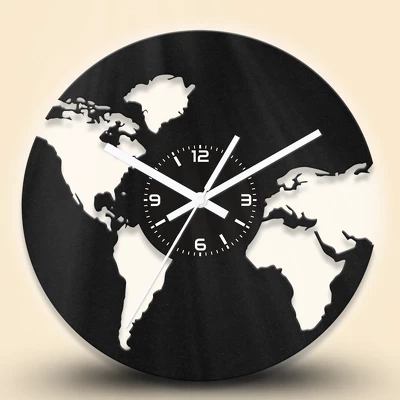 Földgömb fa falióra