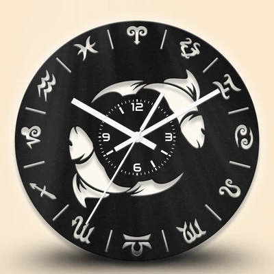 Halak - Csillagjegyes fa falióra